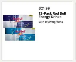 Walgreens Red Bull Energy Drinks offer