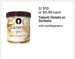 Walgreens Talenti Gelato or Sorbeto offer