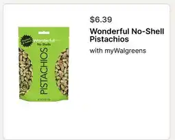 Walgreens Wonderful No-Shell Pistachios offer