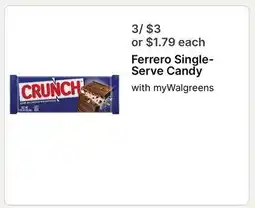 Walgreens Ferrero Single-Serve Candy offer