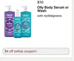 Walgreens Olly Body Serum or Wash offer