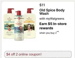 Walgreens Old Spice Body Wash offer