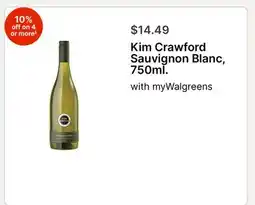 Walgreens Kim Crawford Sauvignon Blanc, 750ml offer