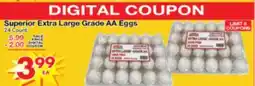 Superior Grocers Superior Extra Large Grade AA Eggs offer