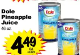 Superior Grocers Dole Pineapple Juice offer