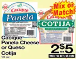 Superior Grocers Cacique Panela Cheese or Queso Cotija offer