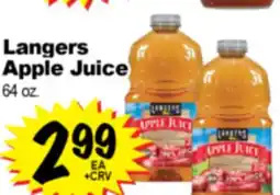 Superior Grocers Langers Apple Juice offer