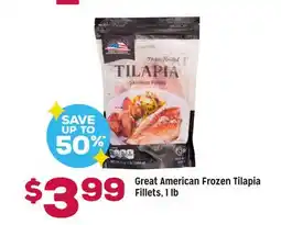 Grocery Outlet Great American Frozen Tilapia Fillets offer