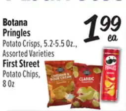 El Super Pringles Potato Crisps, 5.2-5.5 Oz., First Street Potato Chips offer