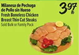 El Super Fresh Boneless Chicken Breast Thin Cut Steaks offer