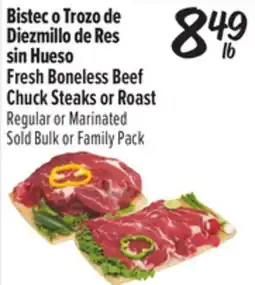 El Super Fresh Boneless Beef Chuck Steaks or Roast offer
