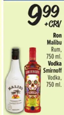 El Super Ron Malibu Rum 750 ml. Vodka Smirnoff Vodka offer