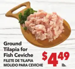 Vallarta Supermarkets Ground Tilapia for Fish Ceviche | FILETE DE TILAPIA MOLIDO PARA CEVICHE offer