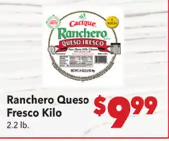 Vallarta Supermarkets Ranchero Queso Fresco Kilo offer
