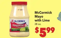 Vallarta Supermarkets McCormick Mayo with Lime offer