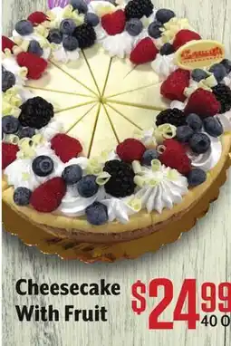 Vallarta Supermarkets Cheesecake With Fruit offer