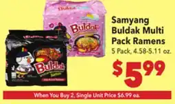 Vallarta Supermarkets Samyang Buldak Multi Pack Ramens offer
