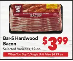 Vallarta Supermarkets Bar-S Hardwood Bacon offer