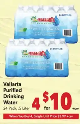 Vallarta Supermarkets Vallarta Purified Drinking Water offer