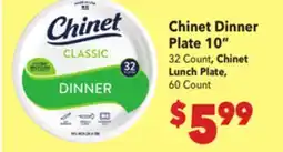 Vallarta Supermarkets Chinet Dinner Plate 10 offer