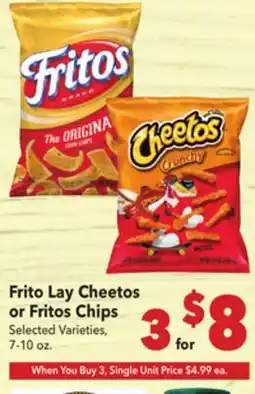 Vallarta Supermarkets Frito Lay Cheetos or Fritos Chips offer