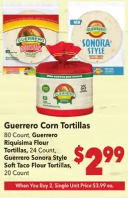 Vallarta Supermarkets Guerrero Corn Tortillas offer