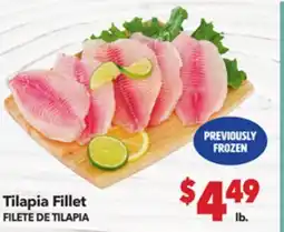Vallarta Supermarkets Tilapia Fillet / FILETE DE TILAPIA offer