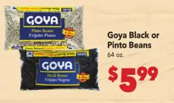 Vallarta Supermarkets Goya Black or Pinto Beans offer