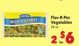 Vallarta Supermarkets Flav-R-Pac Vegetables offer
