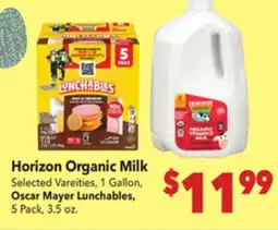 Vallarta Supermarkets Horizon Organic Milk offer