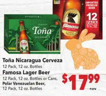 Vallarta Supermarkets Toña Nicaragua Cerveza offer