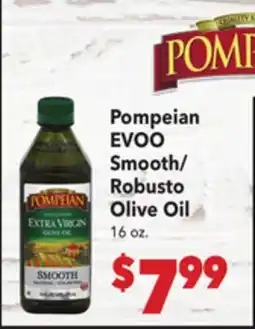 Vallarta Supermarkets Pompeian EVOO Smooth/Robusto Olive Oil offer