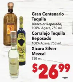 Vallarta Supermarkets Gran Centenario Tequila offer