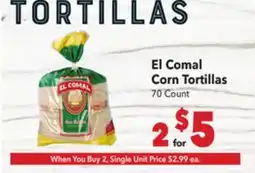Vallarta Supermarkets El Comal Corn Tortillas offer