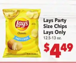 Vallarta Supermarkets Lays Party Size Chips Lays Only offer