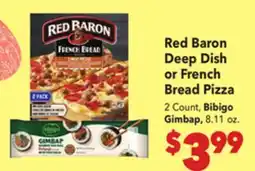 Vallarta Supermarkets Red Baron Deep Dish or French Bread Pizza offer
