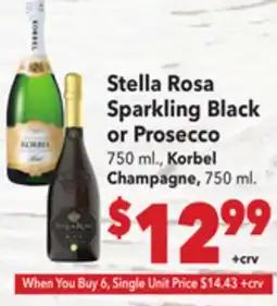 Vallarta Supermarkets Stella Rosa Sparkling Black or Prosecco offer