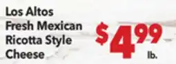 Vallarta Supermarkets Los Altos Fresh Mexican Ricotta Style Cheese offer
