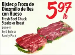 El Super Fresh Fresh Beef Chuck Steaks or Roast offer