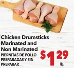 Vallarta Supermarkets Chicken Drumsticks Marinated and Non Marinated / PIERNITAS DE POLLO PREPARADAS Y SIN PREPARAR offer