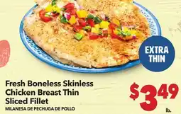 Vallarta Supermarkets Fresh Boneless Skinless Chicken Breast Thin Sliced Fillet / MILANESA DE PECHUGA DE POLLO offer