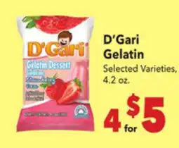 Vallarta Supermarkets D'Gari Gelatin offer