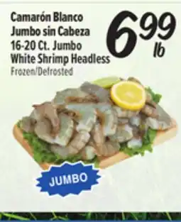 El Super Fresh 16-20Ct. Jumbo White Shrimp Headless offer