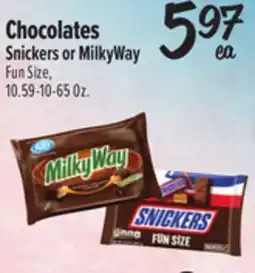 El Super Fresh Chocolates Snickers or MilkyWay Fun Size offer