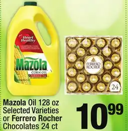 Super King Markets Mazola Oil 128 oz Selected Varieties or Ferrero Rocher Chocolates 24 ct offer