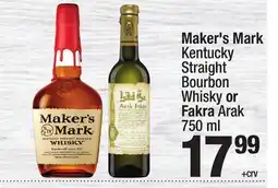 Super King Markets Maker's Mark Kentucky Straight Bourbon Whisky or Fakra Arak offer