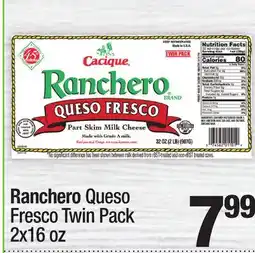 Super King Markets Ranchero Queso Fresco Twin Pack offer