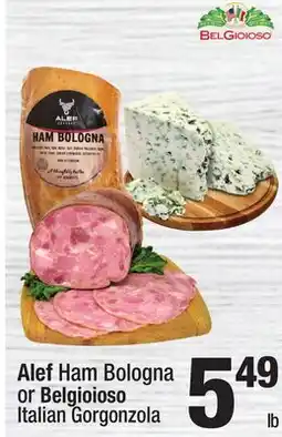 Super King Markets Alef Ham Bologna or Belgioioso Italian Gorgonzola offer