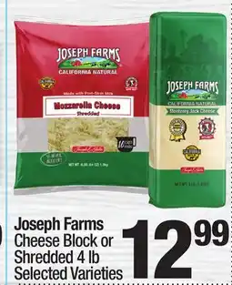 Super King Markets Joseph Farms Cheese Block or Shredded offer