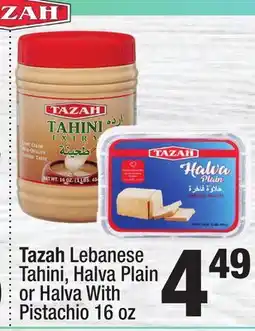 Super King Markets Tazah Lebanese Tahini, Halva Plain or Halva With Pistachio offer